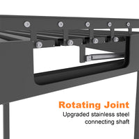 Dawninghome Outdoor Gazebo Adjustable Double Layer Louvers Canopy all Aluminum Frame Pergola