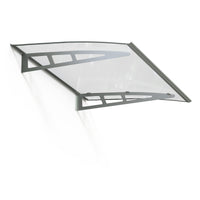 Toldos de metal GUANSU-CN Toldos de policarbonato de cristal de qualidade premium para portas/janelas Canopy Suportes prateados