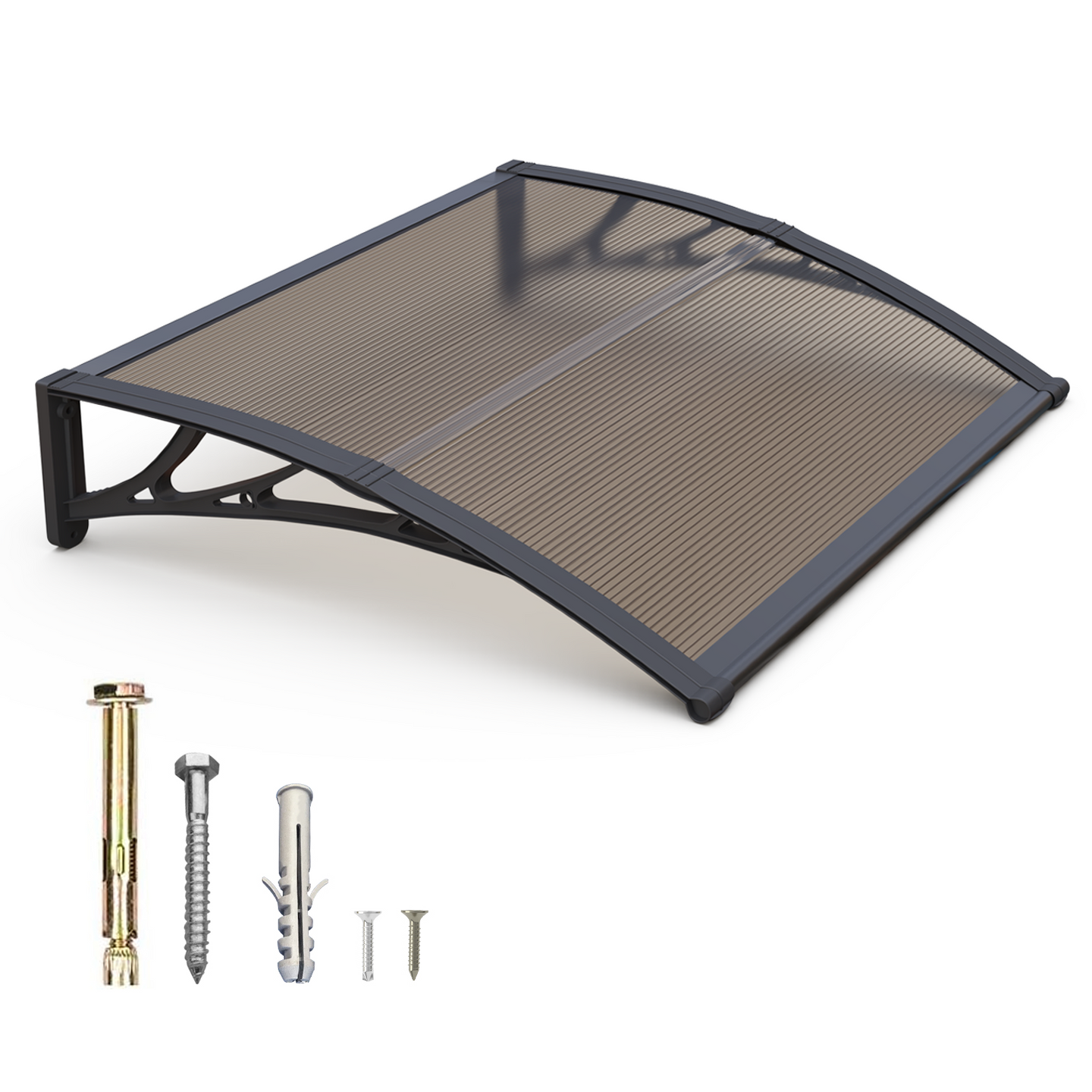 Toldo de policarbonato para janela e porta 24x40 polegadas 60x100cm