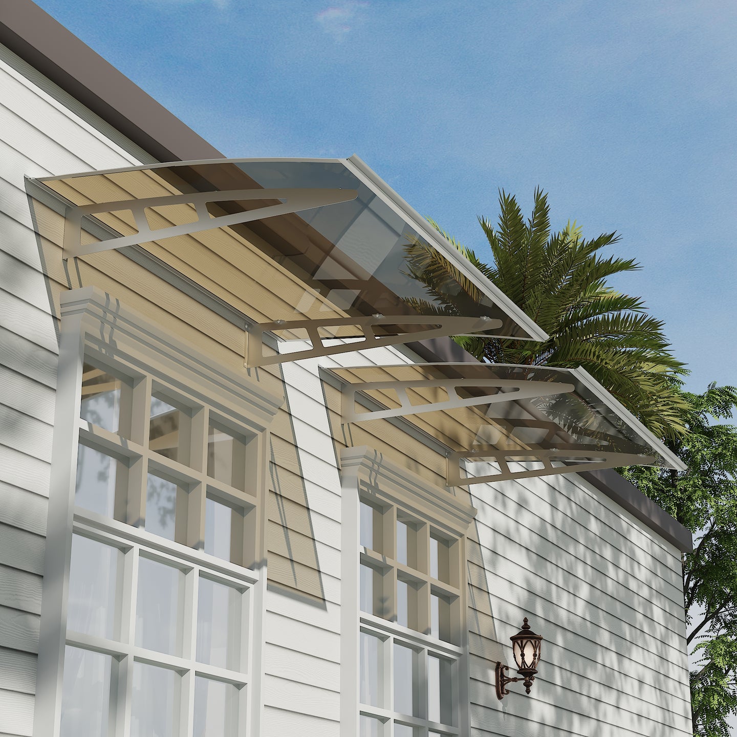 Dawning Home Awning for Window Ferro-alloy Canopy with sink Outdoor Patio Awning Canopy UV Rain Snow Sunlight 40x60IN