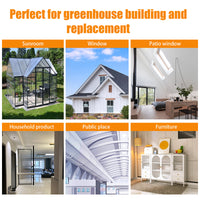 Panneau creux en polycarbonate à double paroi GUANSU-CN 2'x4'x0, 32" transparent protégé contre les UV