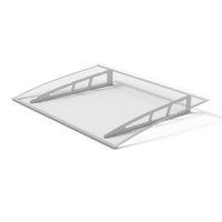 Toldos de metal GUANSU-CN Toldos de policarbonato de cristal de qualidade premium para portas/janelas Canopy Suportes prateados