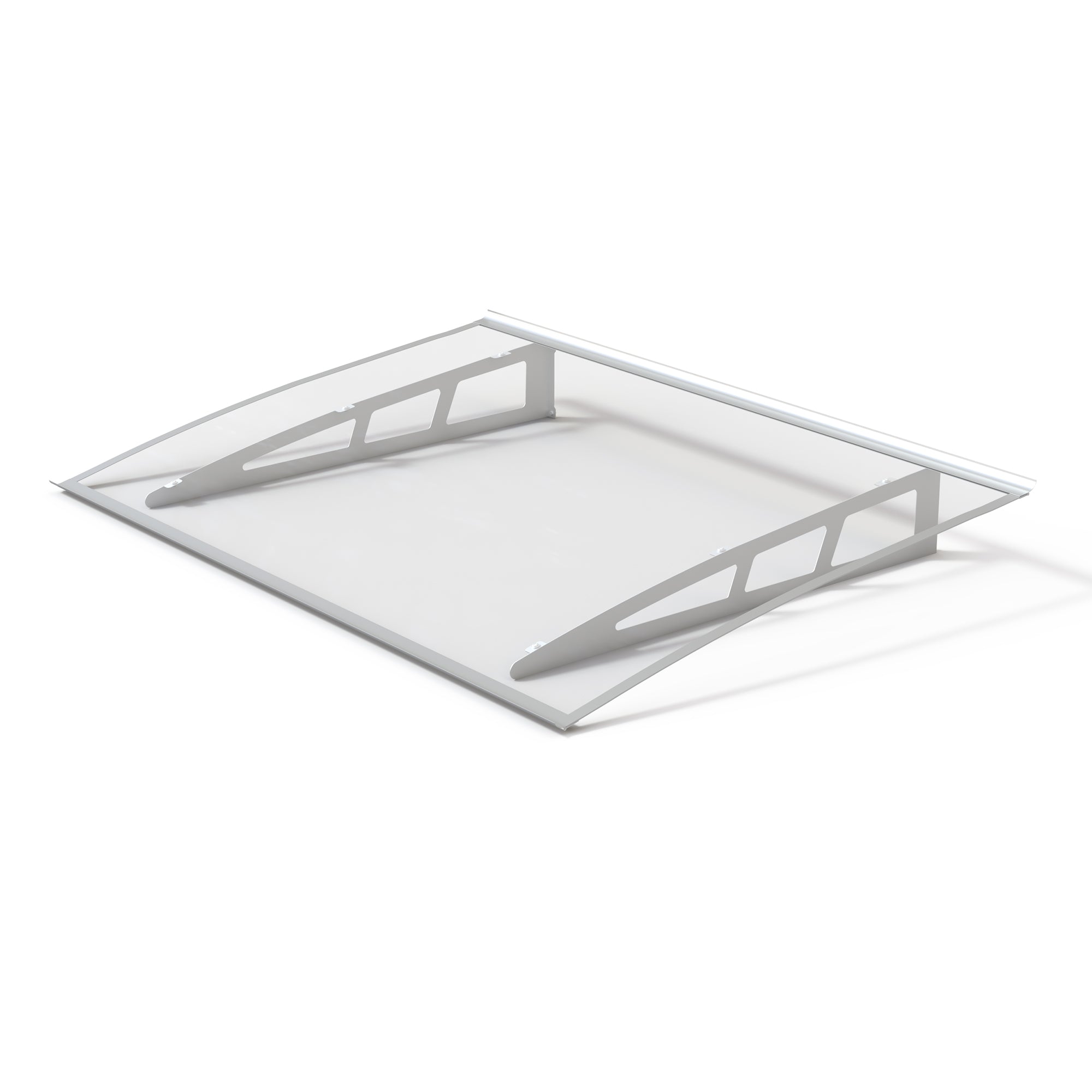 Toldos de metal GUANSU-CN Toldos de policarbonato de cristal de qualidade premium para portas/janelas Canopy Suportes prateados