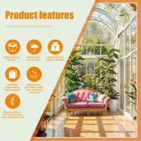 GUANSU-CN 2'x4'x0.16" Dubbelwandige polycarbonaat holle plaat helder UV-beschermd paneel