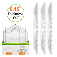 GUANSU-CN 2'x4'x0.16" Dubbelwandige polycarbonaat holle plaat helder UV-beschermd paneel