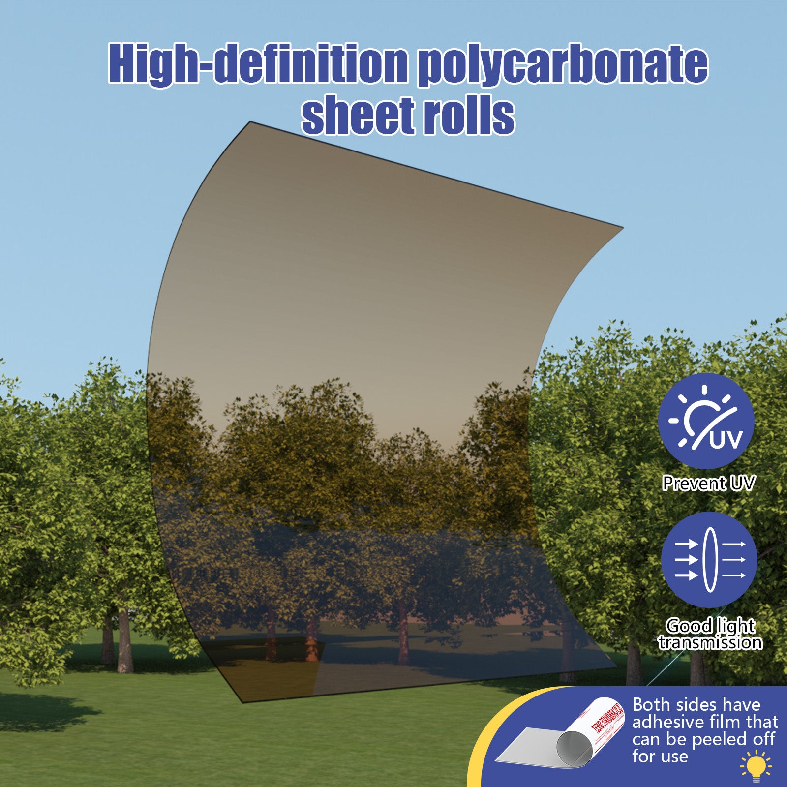 Durable Polycarbonate Roofing Panel Roof Cladding Greenhouse Shed Canopy Light Transmission Clear