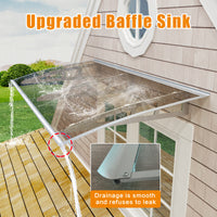 Toldos de metal GUANSU-CN Toldos de policarbonato de cristal de qualidade premium para portas/janelas Canopy Suportes prateados