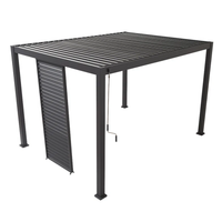 Dawninghome Fixed Aluminum Shutter Wall (Pergola accessory) Louvered wall panels