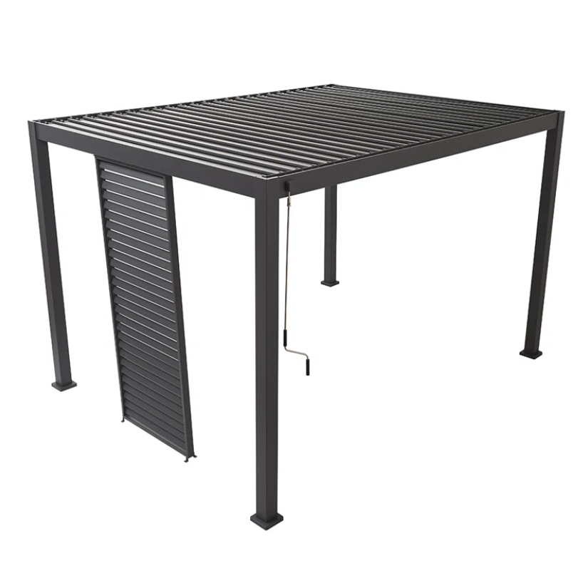 Dawninghome Fixed Aluminum Shutter Wall (Pergola accessory) Louvered wall panels