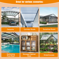 GUANSU-CN 2'x4'x0.16" Dubbelwandige polycarbonaat holle plaat helder UV-beschermd paneel