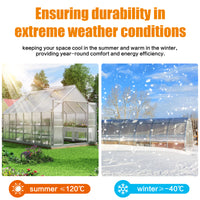 GUANSU-CN 2'x4'x0.16" Dubbelwandige polycarbonaat holle plaat helder UV-beschermd paneel