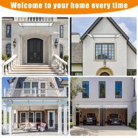 Toldos de metal GUANSU-CN Toldos de policarbonato de cristal de qualidade premium para portas/janelas Canopy Suportes prateados