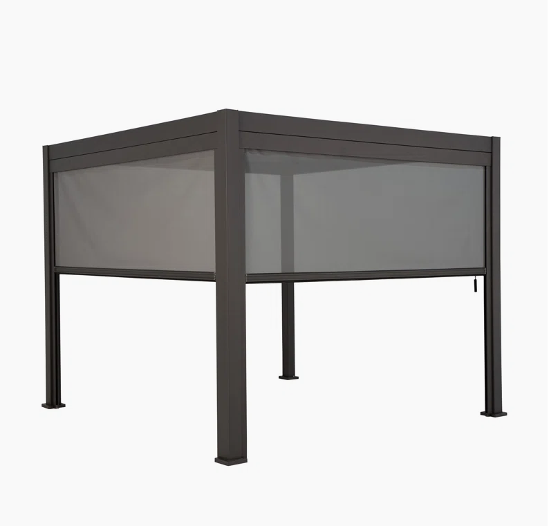 Dawninghome Aluminum Pull Down Privacy Screen for Pergola UV Protection Wind Block