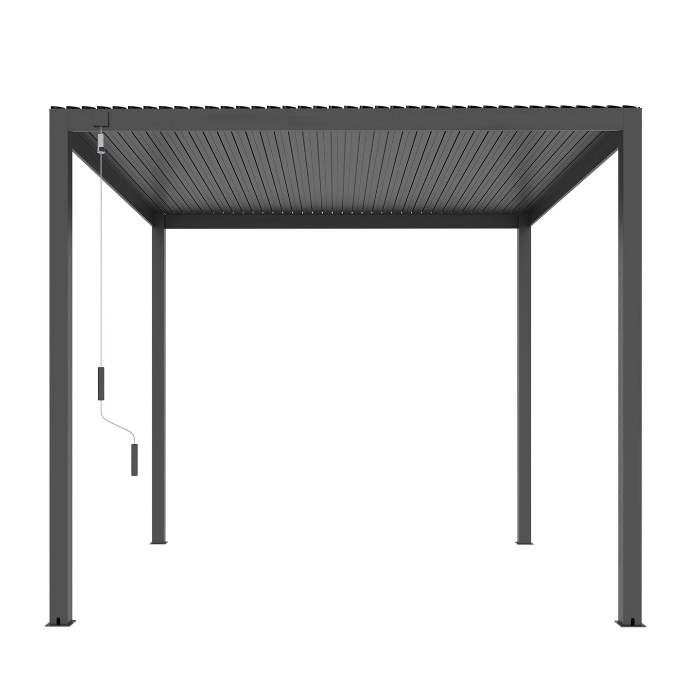 Dawninghome Outdoor Gazebo Adjustable Double Layer Louvers Canopy all Aluminum Frame Pergola