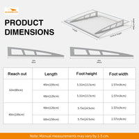 Toldos de metal GUANSU-CN Toldos de policarbonato de cristal de qualidade premium para portas/janelas Canopy Suportes prateados