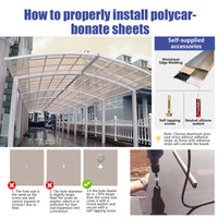 Durable Polycarbonate Roofing Panel Roof Cladding Greenhouse Shed Canopy Light Transmission Clear