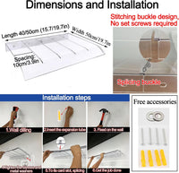 GUANSU-CN Buet vindusmarkise Usynlig veranda kalesje UV-regn Snøbeskyttelse