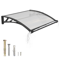 Grande pia janela porta toldo cobertura de policarbonato 32x40 polegadas 80x100cm, design elegante de pia de drenagem