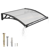 Grande pia janela porta toldo cobertura de policarbonato 32x40 polegadas 80x100cm, design elegante de pia de drenagem