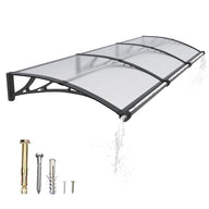 Grande pia janela porta toldo cobertura de policarbonato 32x120 polegadas 80x300cm, design elegante de pia de drenagem