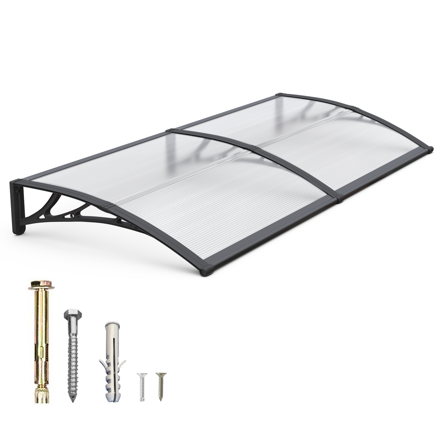 Toldo de policarbonato para janela e porta 40x60 polegadas 100x150cm