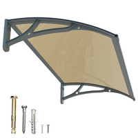 Dawning Home Aluminum Alloy Window Awning Door Canopy Polycarbonate Solid Sheet Patio Cover,UPF 50+ Snow, UV, Rain, Sun Shutter MS04