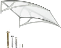 Dawning Home Aluminum Alloy Window Awning Door Canopy Polycarbonate Solid Sheet Patio Cover,UPF 50+ Snow, UV, Rain, Sun Shutter MS04