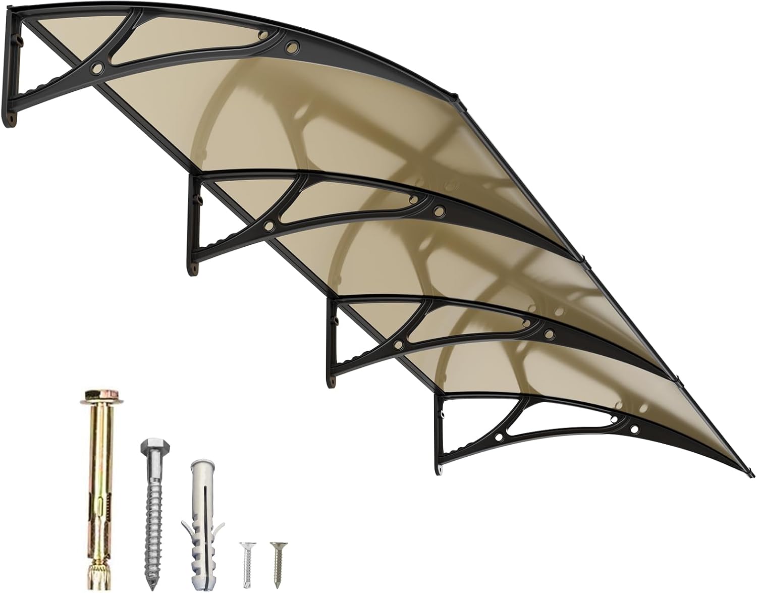 Dawning Home Aluminum Alloy Window Awning Door Canopy Polycarbonate Solid Sheet Patio Cover,UPF 50+ Snow, UV, Rain, Sun Shutter MS04