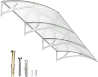 Dawning Home Aluminum Alloy Window Awning Door Canopy Polycarbonate Solid Sheet Patio Cover,UPF 50+ Snow, UV, Rain, Sun Shutter MS04