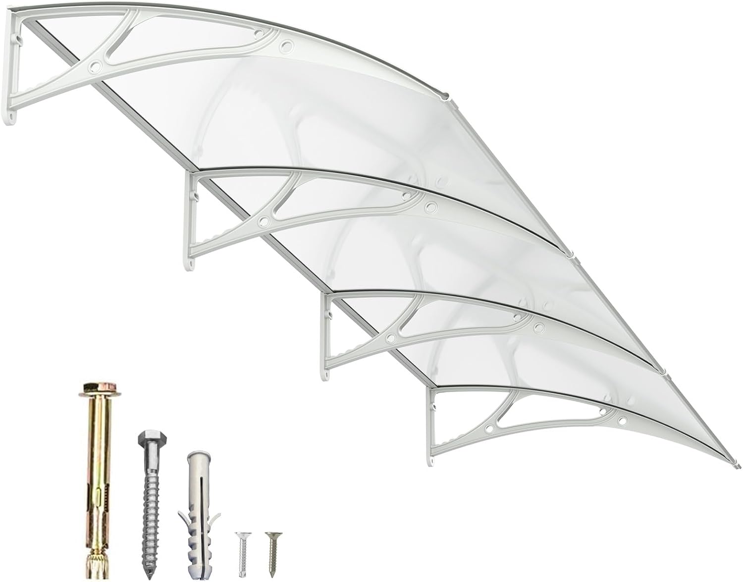 Dawning Home Aluminum Alloy Window Awning Door Canopy Polycarbonate Solid Sheet Patio Cover,UPF 50+ Snow, UV, Rain, Sun Shutter MS04