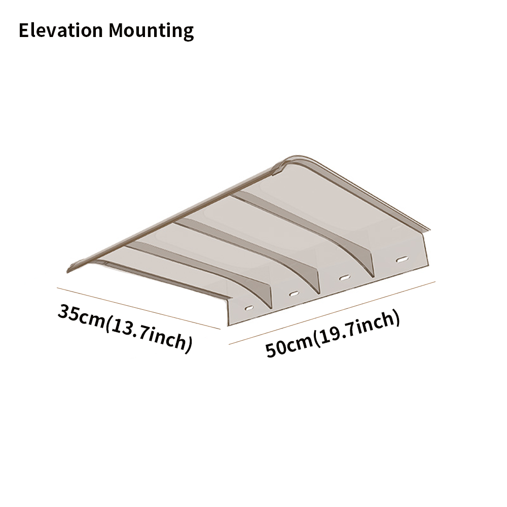 GUANSU-CN Buet vindusmarkise Usynlig veranda kalesje UV-regn Snøbeskyttelse
