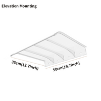 GUANSU-CN Buet vindusmarkise Usynlig veranda kalesje UV-regn Snøbeskyttelse