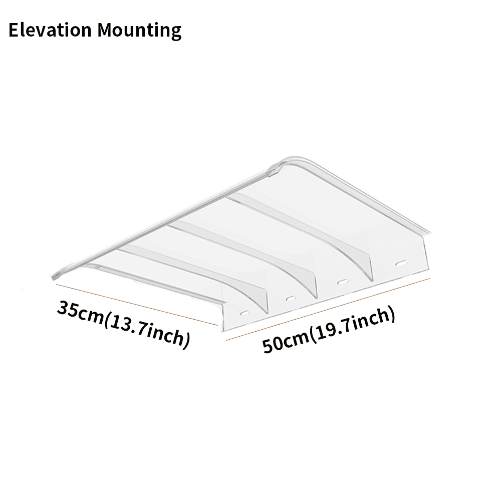 GUANSU-CN Buet vindusmarkise Usynlig veranda kalesje UV-regn Snøbeskyttelse