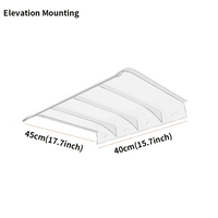 GUANSU-CN Buet vindusmarkise Usynlig veranda kalesje UV-regn Snøbeskyttelse