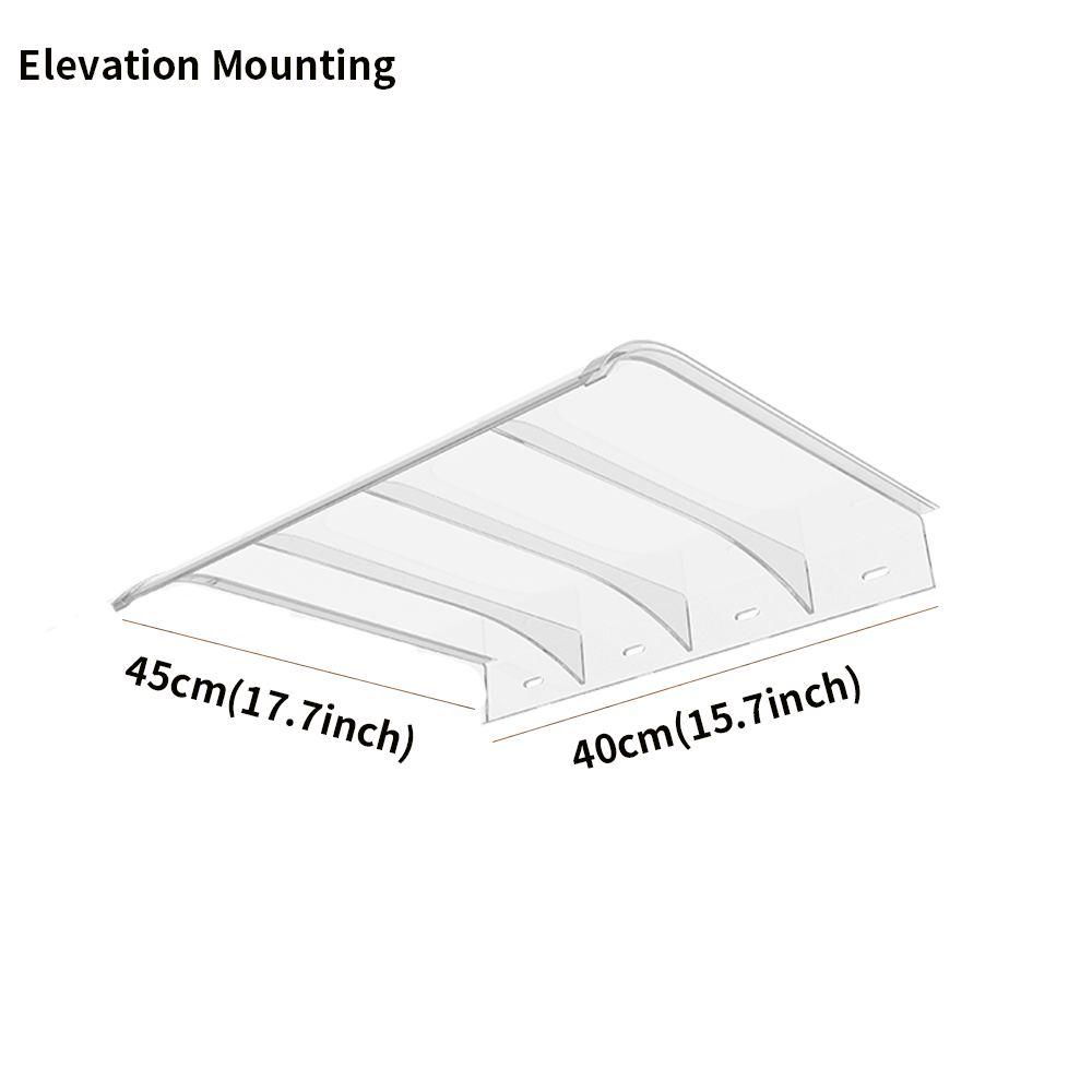 GUANSU-CN Buet vindusmarkise Usynlig veranda kalesje UV-regn Snøbeskyttelse