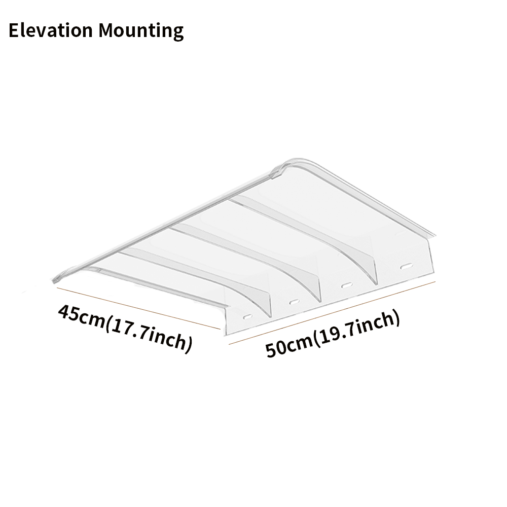 GUANSU-CN Buet vindusmarkise Usynlig veranda kalesje UV-regn Snøbeskyttelse