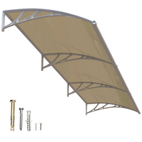 Dawning Home Large Sink Window Awning Door Canopy Polycarbonate Solid Panel with Plastic Bracket Patio Rain Snow Sun Shelter Cover MS05
