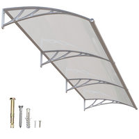 Dawning Home Large Sink Window Awning Door Canopy Polycarbonate Solid Panel with Plastic Bracket Patio Rain Snow Sun Shelter Cover MS05
