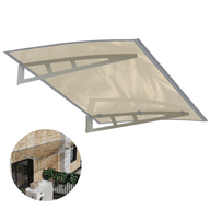 GUANSU-CN Tende da sole in metallo Tende da sole per porte/finestre in policarbonato di qualità premium Staffe argentate
