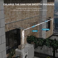 Toldos de metal GUANSU-CN Toldos de policarbonato de cristal de qualidade premium para portas/janelas Canopy Suportes prateados