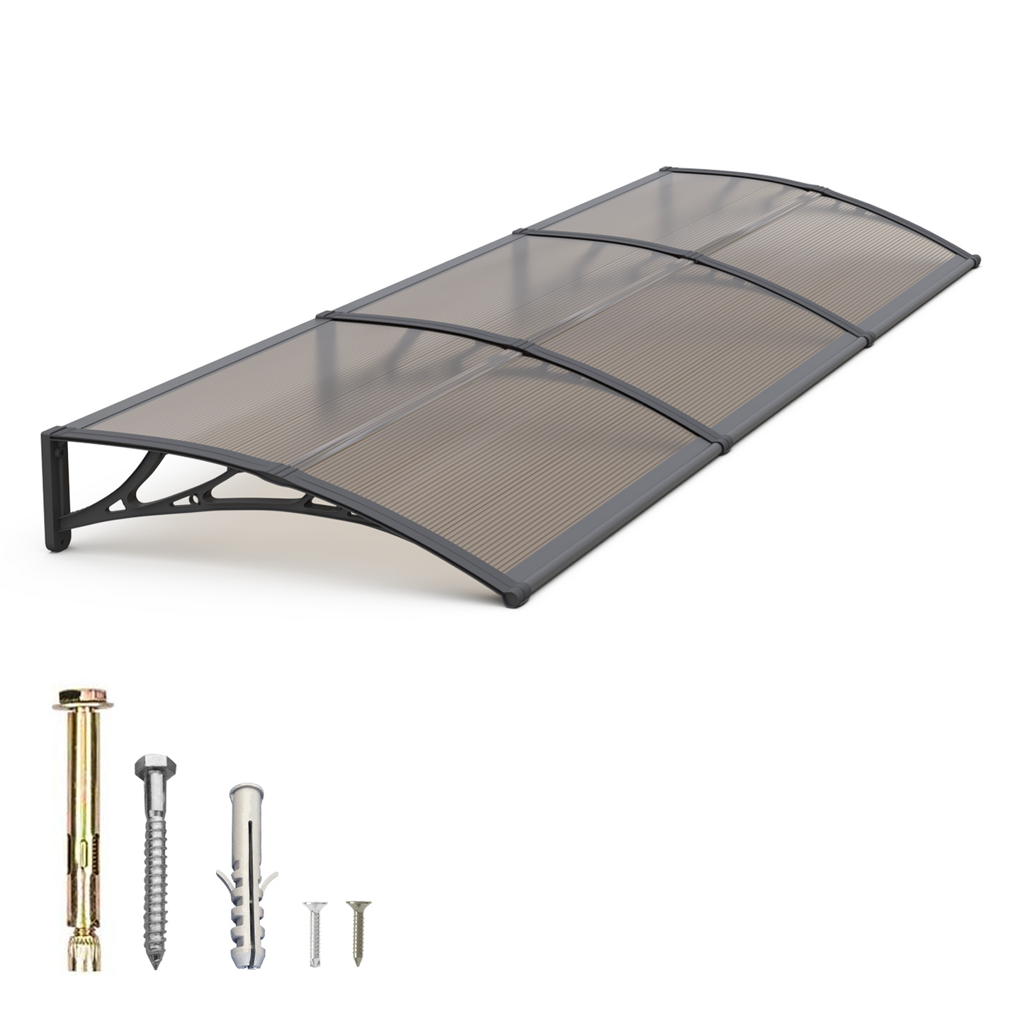 Toldo de policarbonato para janela e porta 32x120 polegadas 80x300cm