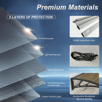 Dawning Home Large Sink Window Awning Door Canopy Polycarbonate Solid Panel with Plastic Bracket Patio Rain Snow Sun Shelter Cover MS05