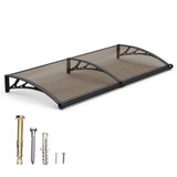 Dawning Home Window Awning Door Canopy – Polycarbonate Hollow Sheet with ABS Bracket and Separate Drainage Sink