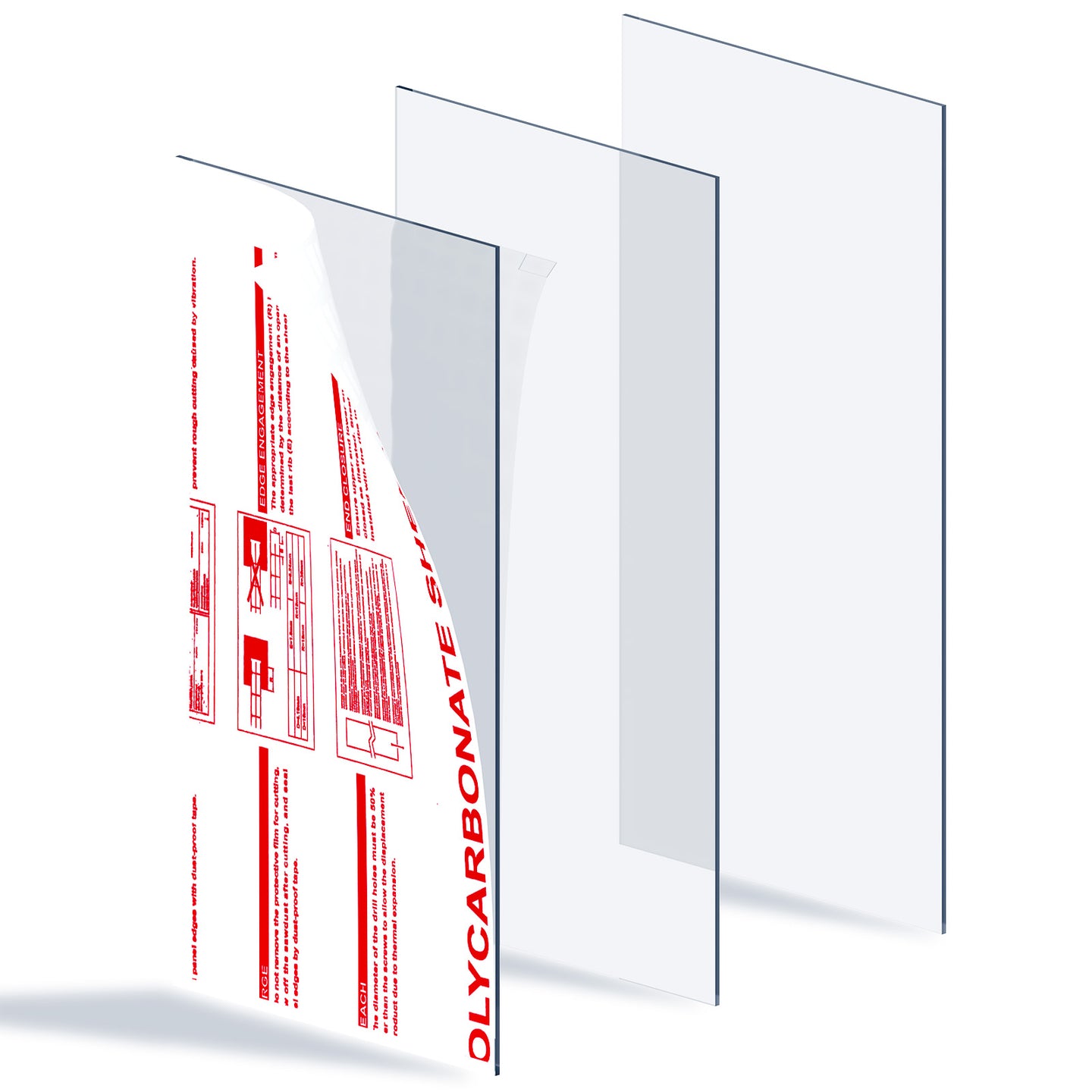 Polycarbonate Clear Plastic Sheet for DIY Projects, Balcony Railings Greenhouse