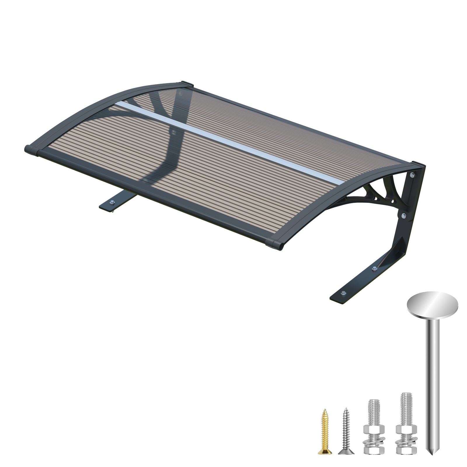 Dawninghome Robot Mower Garage Polycarbonate Panel Awning Canopy for Lawn Mover Rain Shelter