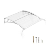 Door Awning Canopy with Drainage, Polycarbonate Exterior Door & Window Awning, UV Rain Snow Protection for Porch Patio Entrance