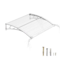 Door Awning Canopy with Drainage, Polycarbonate Exterior Door & Window Awning, UV Rain Snow Protection for Porch Patio Entrance