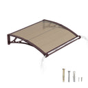 Door Awning Canopy with Drainage, Polycarbonate Exterior Door & Window Awning, UV Rain Snow Protection for Porch Patio Entrance