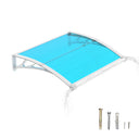 Door Awning Canopy with Drainage, Polycarbonate Exterior Door & Window Awning, UV Rain Snow Protection for Porch Patio Entrance