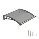 Door Awning Canopy with Drainage, Polycarbonate Exterior Door & Window Awning, UV Rain Snow Protection for Porch Patio Entrance